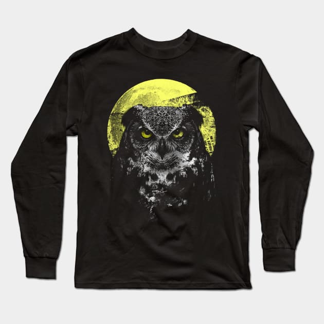 Full Moon Long Sleeve T-Shirt by clingcling